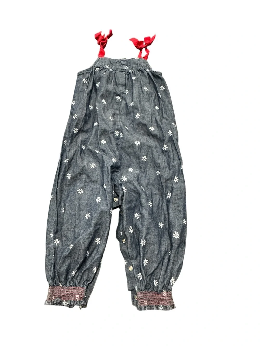 Gymboree Spring Forward Daisy Chambray Romper Baby Girl 18-24 M  4th of July